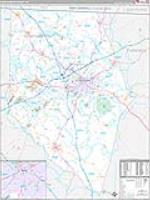 Spartanburg, Sc Carrier Route Wall Map