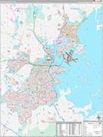 Suffolk, Ma Carrier Route Wall Map