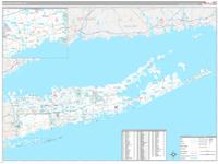 Suffolk County, NY Zip Code Wall Map Red Line Style by MarketMAPS ...