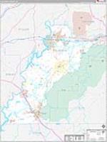 Talladega, Al Carrier Route Wall Map