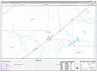 Texas, Ok Carrier Route Wall Map