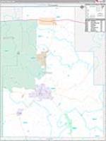 Tippah, Ms Carrier Route Wall Map