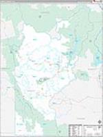Trinity, Ca Carrier Route Wall Map