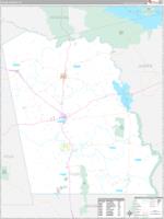 Tyler County, TX Zip Code Wall Map Basic Style by MarketMAPS - MapSales