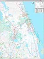 Volusia, Fl Wall Map Zip Code