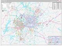 Wake, Nc Carrier Route Wall Map