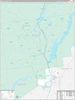 Warren County, NY Zip Code Wall Map Red Line Style by MarketMAPS - MapSales