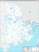 Washington, Me Carrier Route Wall Map