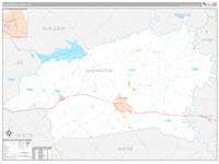 Washington County, TX Zip Code Wall Map Basic Style by MarketMAPS ...