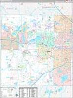 Waukesha, Wi Carrier Route Wall Map