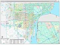 Wayne, Mi Carrier Route Wall Map