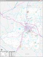 Wayne, Nc Carrier Route Wall Map