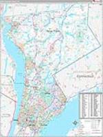 Westchester, Ny Carrier Route Wall Map