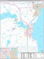 Winnebago, Wi Carrier Route Wall Map