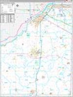 Wood, Oh Carrier Route Wall Map