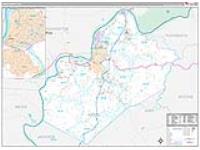 Wood, Wv Carrier Route Wall Map