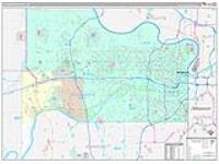 Wyandotte, Ks Carrier Route Wall Map