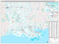 Louisiana Wall Map Zip Code