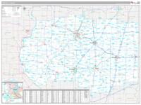 Illinois Central Wall Map
