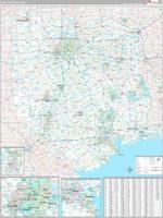 Texas North Eastern Wall Map