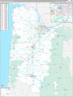 Oregon North Western Wall Map