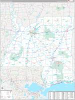 Mississippi Southern Wall Map
