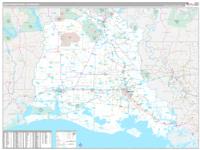 Louisiana South Western Wall Map