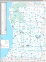 Michigan South Western Wall Map
