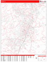 Austin Texas Zip Code Wall Map Basic Style By MarketMAPS MapSales