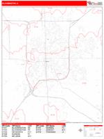 Bloomington Illinois Zip Code Wall Map (Basic Style) by MarketMAPS ...