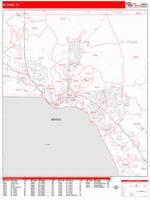 El Paso Texas Zip Code Wall Map (Basic Style) by MarketMAPS - MapSales