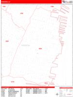 Hoboken Wall Map Zip Code