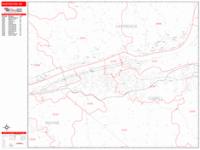 Huntington West Virginia Zip Code Wall Map (Basic Style) by MarketMAPS ...
