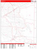 Mesquite Texas Zip Code Wall Map (Basic Style) by MarketMAPS - MapSales