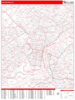 Philadelphia Pennsylvania Zip Code Wall Map (Basic Style) by MarketMAPS ...