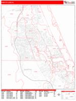 Port St. Lucie Florida Zip Code Wall Map (Premium Style) by MarketMAPS ...