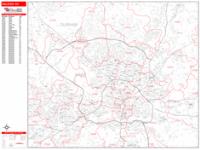 Raleigh North Carolina Zip Code Wall Map (Basic Style) by MarketMAPS ...