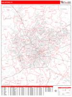 San Antonio Texas Zip Code Wall Map (Basic Style) by MarketMAPS - MapSales
