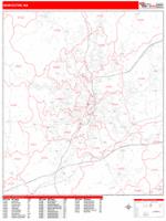 Worcester Massachusetts Zip Code Wall Map (Basic Style) by MarketMAPS ...
