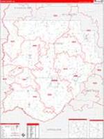 Acadia Parish (), La Carrier Route Wall Map