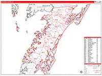 Accomack, Va Carrier Route Wall Map