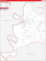 Adams, Ms Carrier Route Wall Map
