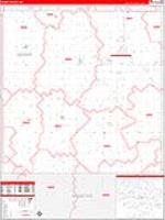 Adams, Ne Carrier Route Wall Map