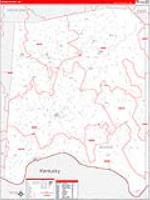 Adams, Oh Carrier Route Wall Map