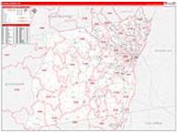 Albany, Ny Carrier Route Wall Map