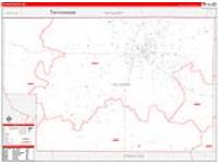 Alcorn, Ms Carrier Route Wall Map