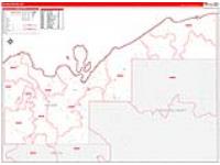 Alger, Mi Carrier Route Wall Map