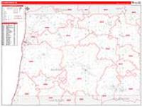 Allegan, Mi Carrier Route Wall Map