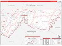Allegany, Md Carrier Route Wall Map
