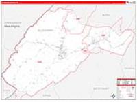 Alleghany, Va Carrier Route Wall Map